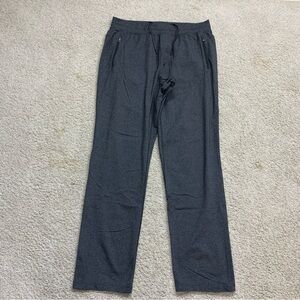 Mens LULULEMON ATHLETICA Heather Grey STRETCH Work Out EXCERCISE Gym TRACK PANTS